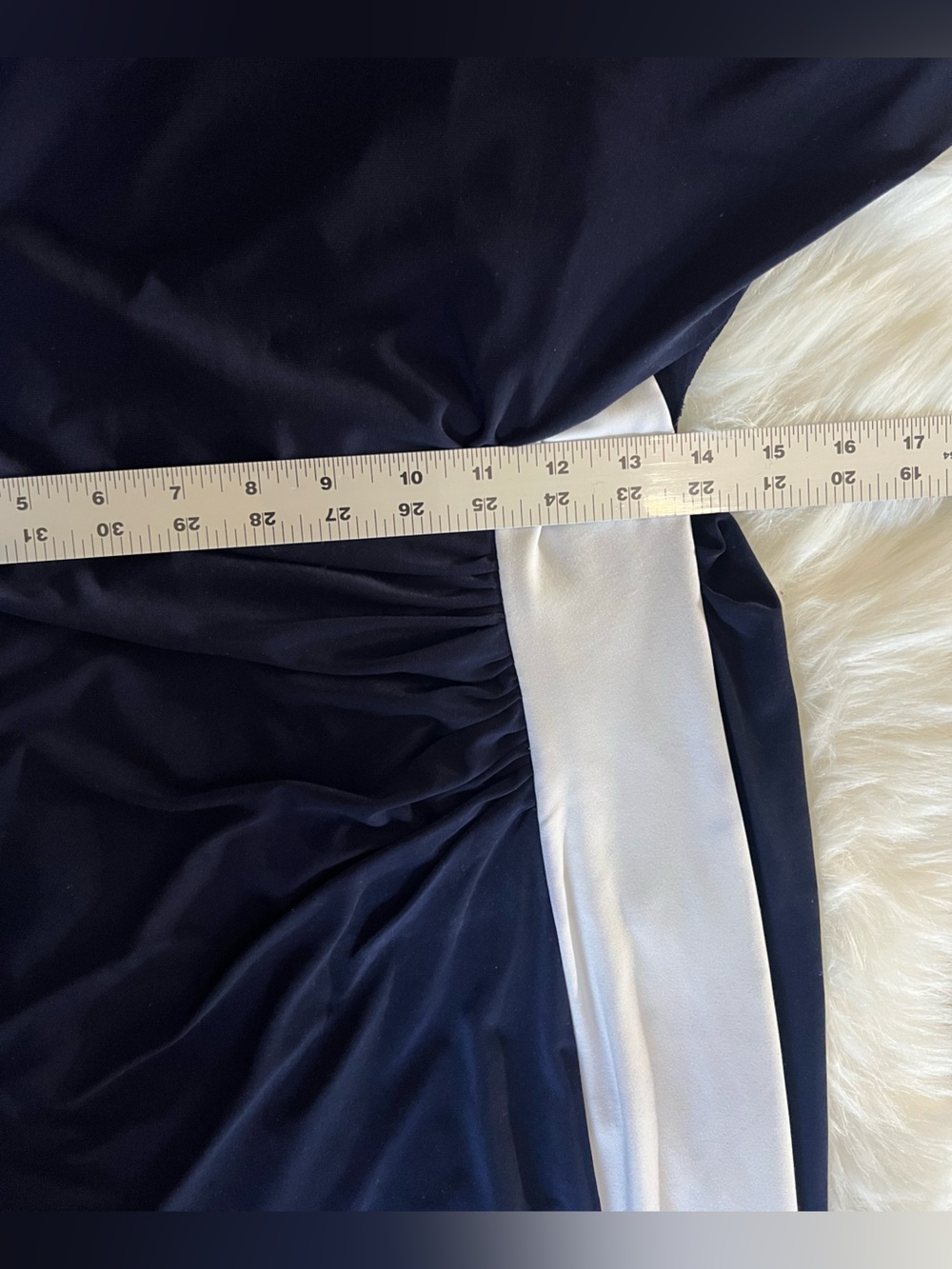 Lauren Ralph Lauren Essentials navy & white form fitted dress sz 6 $134MSRP - Picture 7 of 10